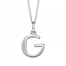 Stříbrný přívěsek - abeceda G