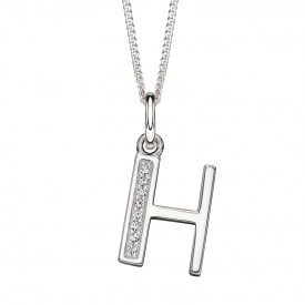 Stříbrný přívěsek - abeceda H