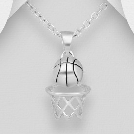 Stříbrný přívěsek - basketbalový míč