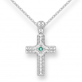 Stříbrný přívěsek CROSS Emerald