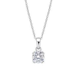 Stříbrný přívěsek Double Claw Solitaire Diamonfire