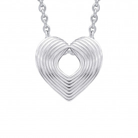 Stříbrný přívěsek Ridged Heart Slider