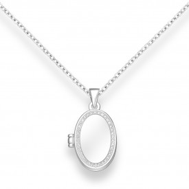 Stříbrný přívěsek - medailon Cubic Zirconia