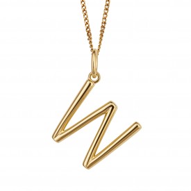 Stříbrný přívěsek - písmeno W