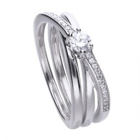 Stříbrný prsten Diamonfire