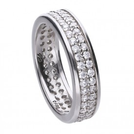 Stříbrný prsten Diamonfire se syntetickými diamanty