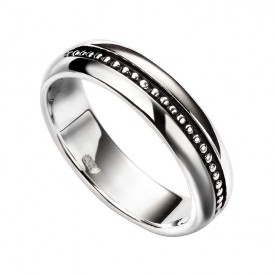 Stříbrný prsten, oxidised - unisex