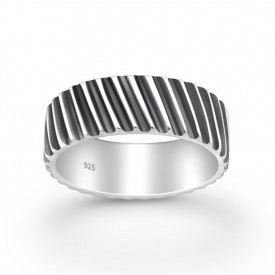 Stříbrný prsten pro muže 7mm