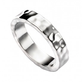 Stříbrný prsten pro muže - tepaný