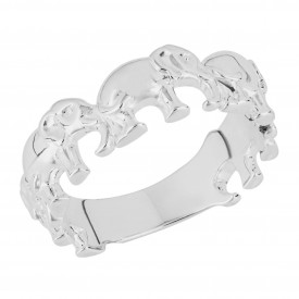 Stříbrný prsten Slon