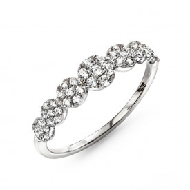 Stříbrný prsten rodiovaný zn. Elements silver