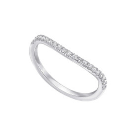 Stříbrný prsten Wave Cluster Diamonfire