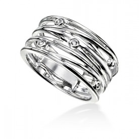 Stříbrný prsten z kolekce Facets Brilliance