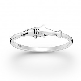 Stříbrný prsten Žralok