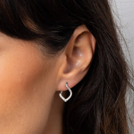 Stříbrné náušnice Cluster Cut Out Diamonfire