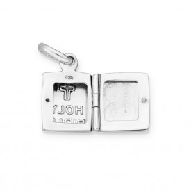 Stříbrný přívěsek otevírací medailon BIBLE