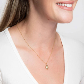 Stříbrný medailon Noční obloha Gold plated