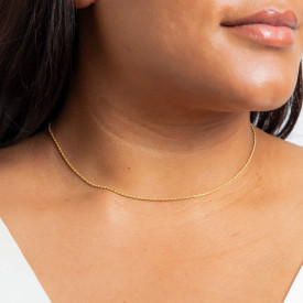 Stříbrný řetízek Gold plated