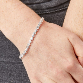 Stříbrný náramek z kolekce Facets Brilliance