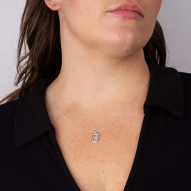 Stříbrný přívěsek Písmeno B