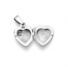 Stříbrný přívěsek - medailon SRDCE