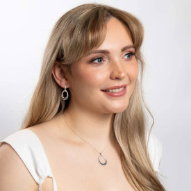 Stříbrný přívěsek otevřená slza
