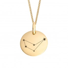 Stříbrný přívěsek gold plated disk 15mm