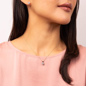 Stříbrný přívěsek s řetízkem Diamonfire