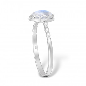 Stříbrný prsten Moonstone