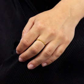 Stříbrný prsten, gold plated