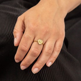 Stříbrný prsten, gold plated
