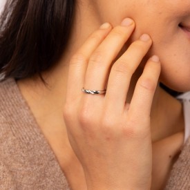 Stříbrný prsten Twist Ring