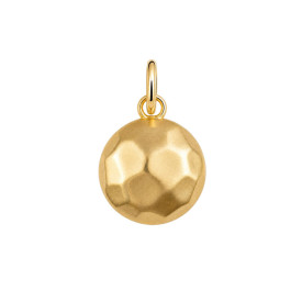 Tepaný stříbrný přívěsek disk gold plated