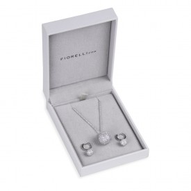 Stříbrné náušnice + náhrdelník Fiorelli Silver CZ