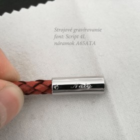 Gravírovanie na pánsky kožený náramok