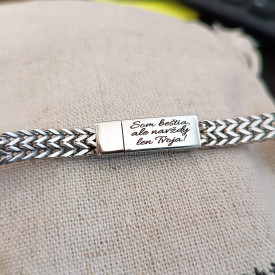 Pánský ocelový ID náramek na gravírování