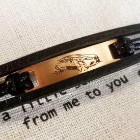 Pánský kožený náramek GOLD ID