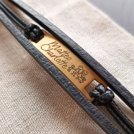 Pánský kožený náramek GOLD ID